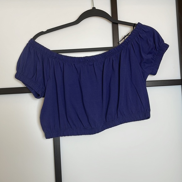 Blue classy crop top - Picture 2 of 2